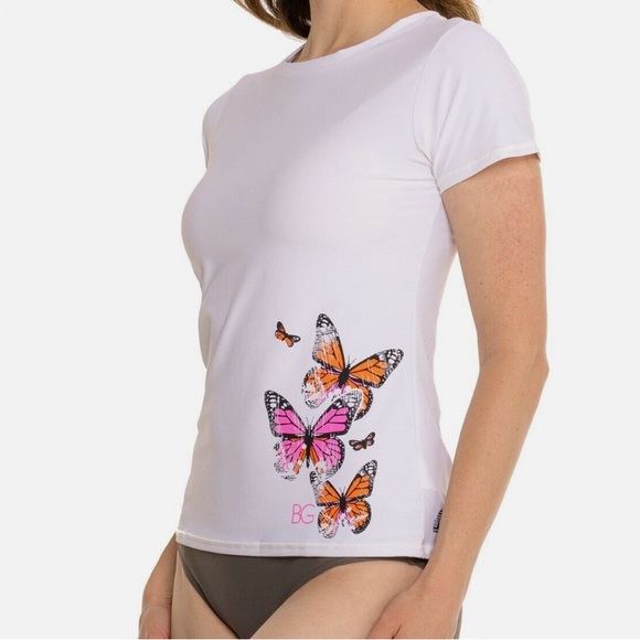 NWT- Body Glove UVP50 Butterfly Short Sleeve Rash Guard - Picture 1 of 7